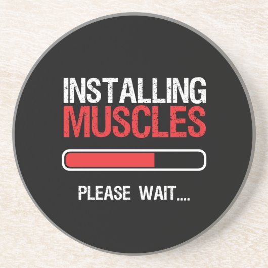 Gym Workout Fitness Body Builder Installation Musc Getränkeuntersetzer (Vorne)