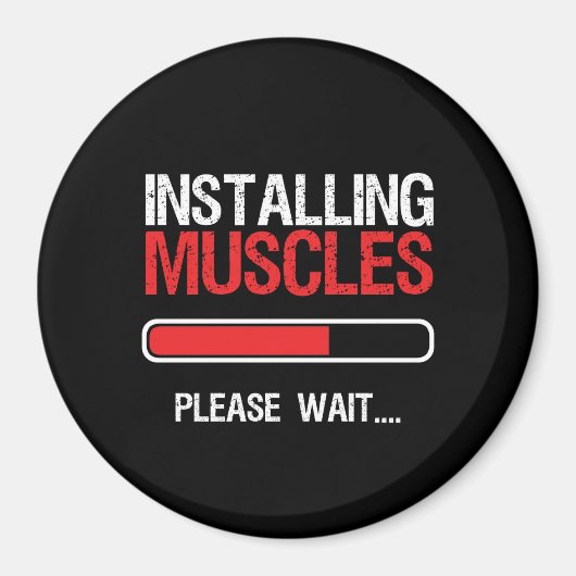 Gym Workout Fitness Body Builder Installation Musc Magnet (Vorne)