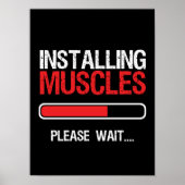 Gym Workout Fitness Body Builder Installation Musc Poster (Vorne)