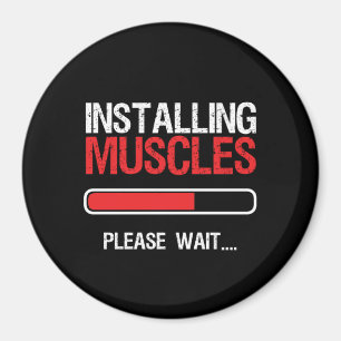 Gym Workout Fitness Body Builder installiert Muske Magnet