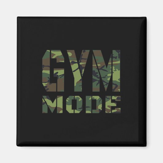 Gym Workout Fitness Bodybuilding Camouflage Weighl Magnet (Vorne)