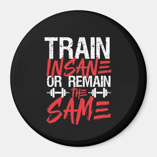 Gym Workout Fitness Train Insane bleibt gleich Magnet (Vorne)