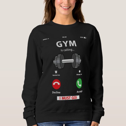 Gym Workout Fitness Weightlifting Humor Sweatshirt (Vorderseite)