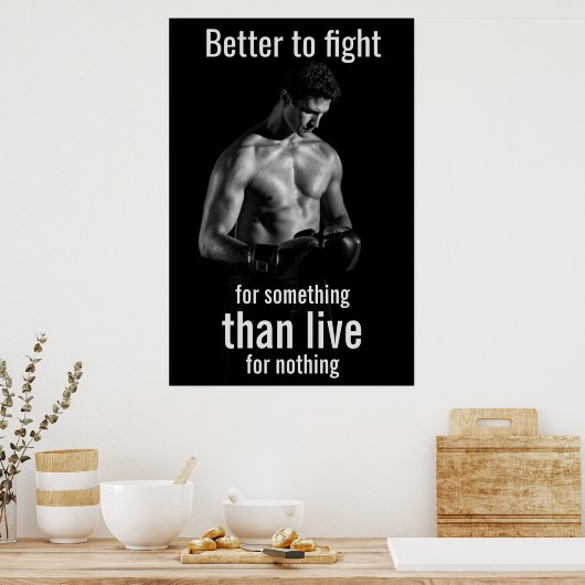 Gym Workout | Motivierend Boxangebot Poster (Küche)