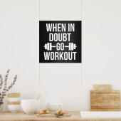 Gym Workout Motivierend Poster (Küche)