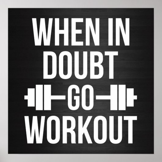 Gym Workout Motivierend Poster (Vorne)