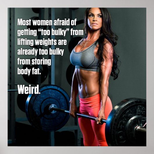 Gym Workout Motivierend Poster (Vorne)