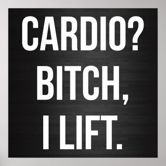 Gym Workout Motivierend Poster (Vorne)