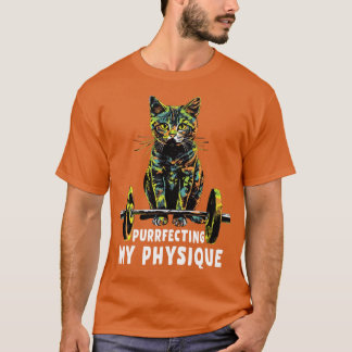 Gym Workout oder Fitness Geschenk Funny Cat in ein T-Shirt