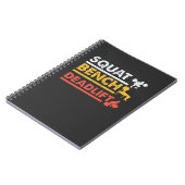 Gym Workout PowerHeft Hängebahn Deadlift Notizblock (Linke Seite)