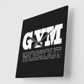 Gym Workout Pump Cover Fitness Clock Quadratische Wanduhr (Winkel)