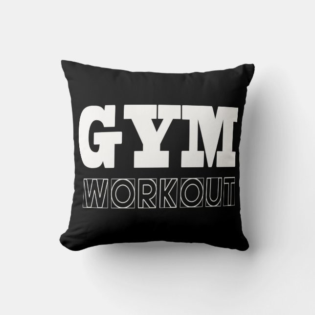 Gym Workout Pump Cover Fitness Throw Kissen (Vorderseite)