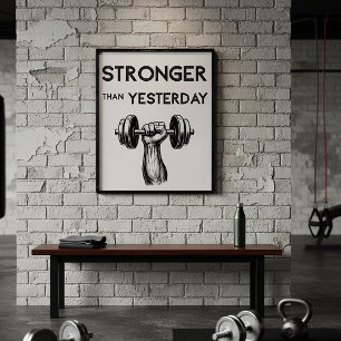 Gym-Zitat Minimalist Poster