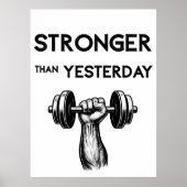 Gym-Zitat Minimalist Poster (Vorne)