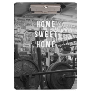 Gym - Zuhause Sweet Zuhause - Barbell - Workout Klemmbrett