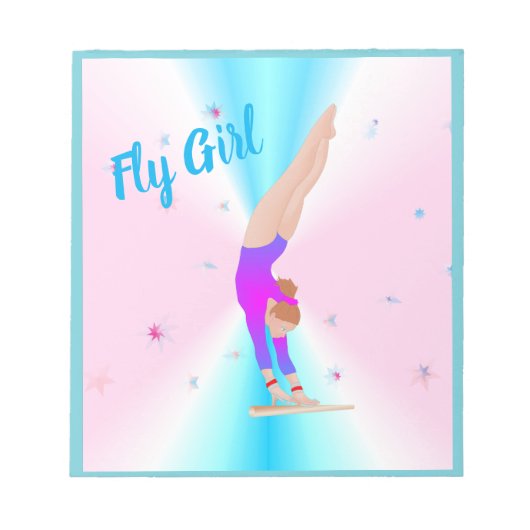Gymastik - Fly Girl Notebook Notizblock (Vorderseite)