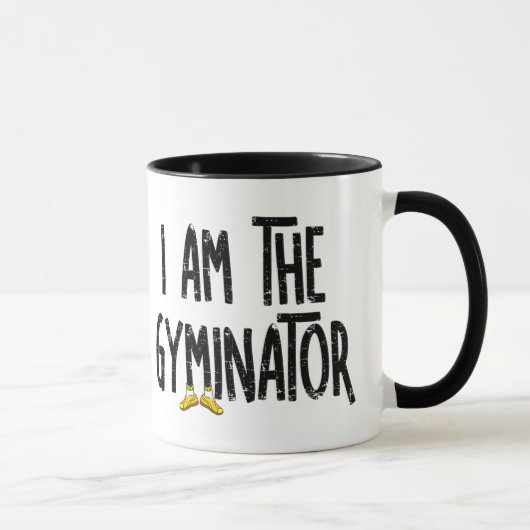 Gyminator Rough Text Tasse (Rechts)