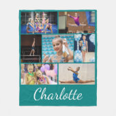 Gymmastik 7 Fotomaterial Blau Fleece Blanken (Vorderseite)