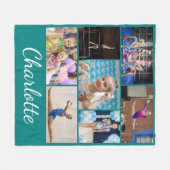 Gymmastik 7 Fotomaterial Blau Fleece Blanken (Vorderseite (Horizontal))