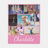 Gymmastik 7 Fotomaterial Pink Fleece Blanket (Vorderseite)