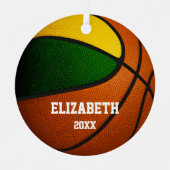 Gymnasialbasketball Ornament Aus Metall (Vorderseite)