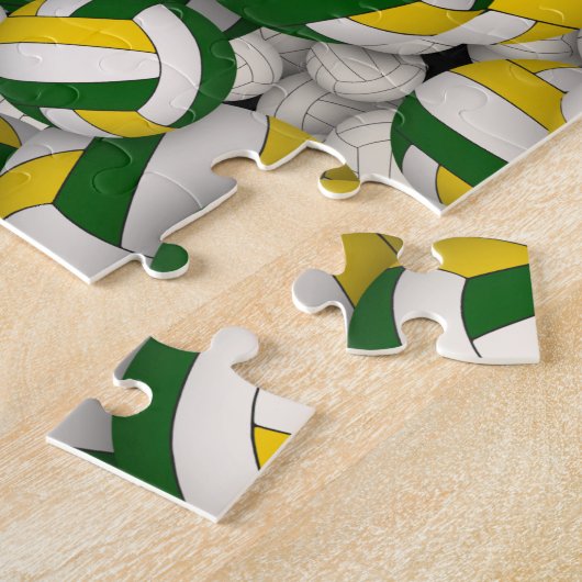 Gymnasialteam in grün puzzle (Seite)