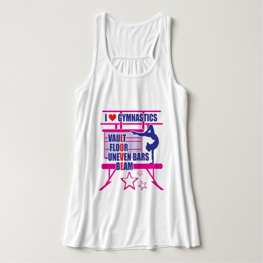 Gymnasien I Liebe Gymnastik Tank Top (Design Vorderseite)