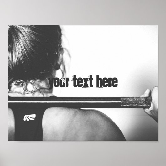 Gymnasium für motivierend, anpassbaren Text Poster (Vorne)