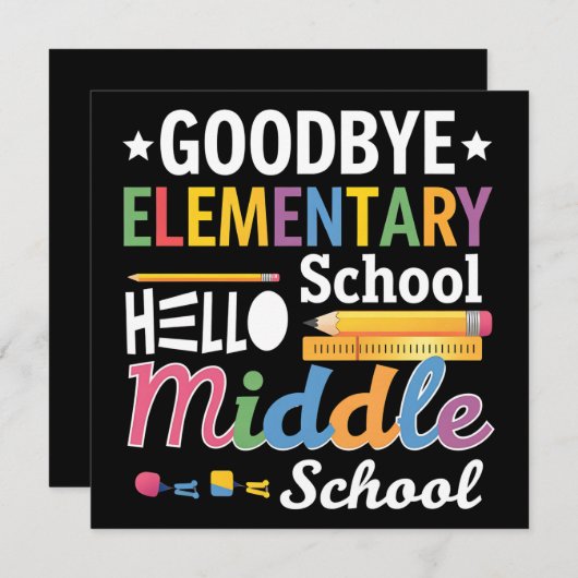 Gymnasium "Goodbye" Einladung (Vorne/Hinten)