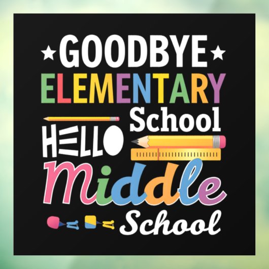 Gymnasium "Goodbye" Fensteraufkleber (Blatt 3)