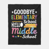 Gymnasium "Goodbye" Fleecedecke (Vorderseite)