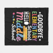 Gymnasium "Goodbye" Fleecedecke (Vorderseite (Horizontal))