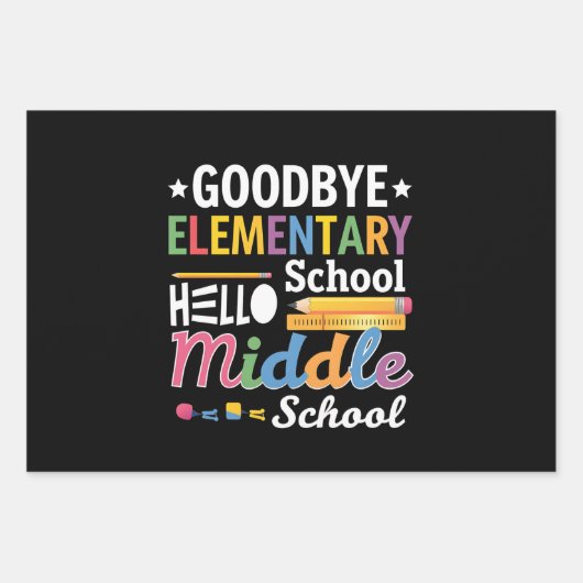 Gymnasium "Goodbye" Geschenkpapier Set (Vorderseite)