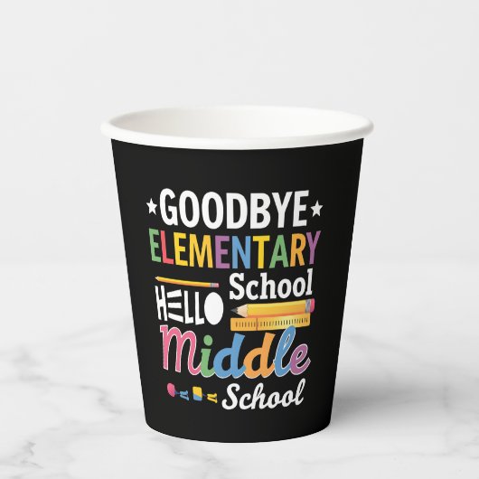 Gymnasium "Goodbye" Pappbecher (Vorderseite)