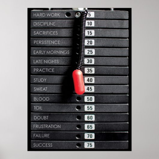 Gymnasium - Motivierend Wörter - Teller - Training Poster (Vorne)