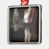 Gymnast 3 silbernes ornament (Links)