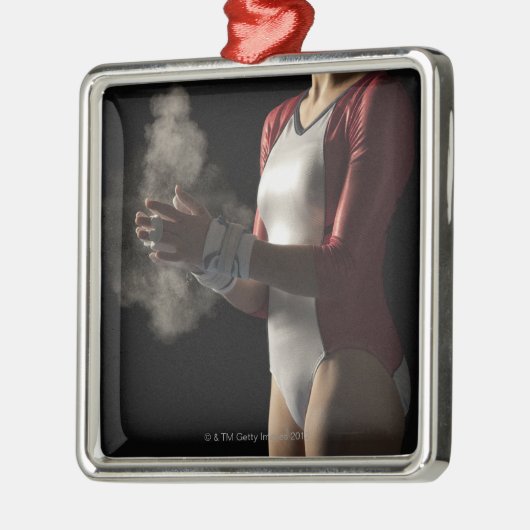 Gymnast 3 silbernes ornament (Links)