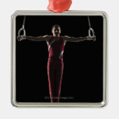 Gymnast 4 silbernes ornament (Vorne)
