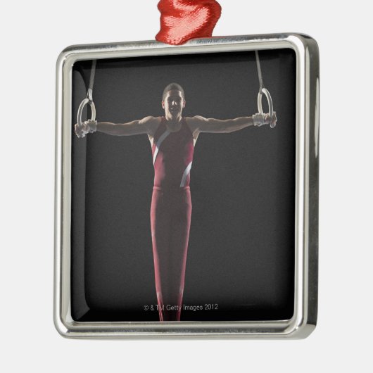 Gymnast 4 silbernes ornament (Links)