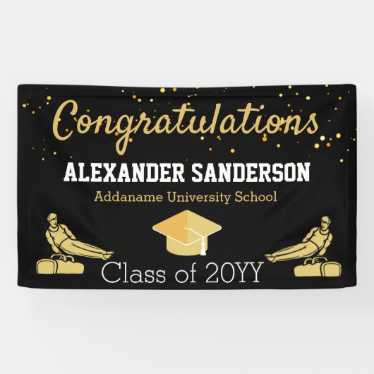 Gymnast-Abschluss-Banner Banner (Horizontal)