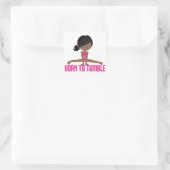 Gymnast - Afroamerikaner Quadratischer Aufkleber (Tasche)