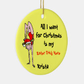 Gymnast aller will ich… personalisierte Verzierung Keramik Ornament (Rechts)