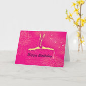 Gymnast-alles Gute zum Geburtstagkarte Karte (Gelbe Blume)