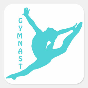 Gymnast-aquamariner Aufkleber
