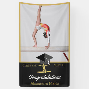 Gymnast Athlete gratulieren graduierten Foto Banner