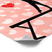 GYMNAST AUF BALANCE BEAM / HERZ POSTER (Ecke)