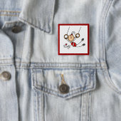 Gymnast auf Ringen Button (Beispiel)