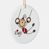 Gymnast auf Rings Keramik Ornament (Rechts)