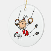Gymnast auf Rings Keramik Ornament (Links)