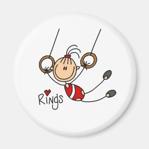 Gymnast auf Rings Magnet
